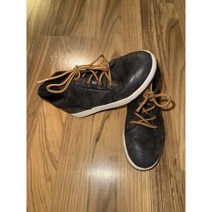 Polo Ralph Lauren Shrunken Sneaker Boots Boys 1Y Black Nubuck Ankle‎